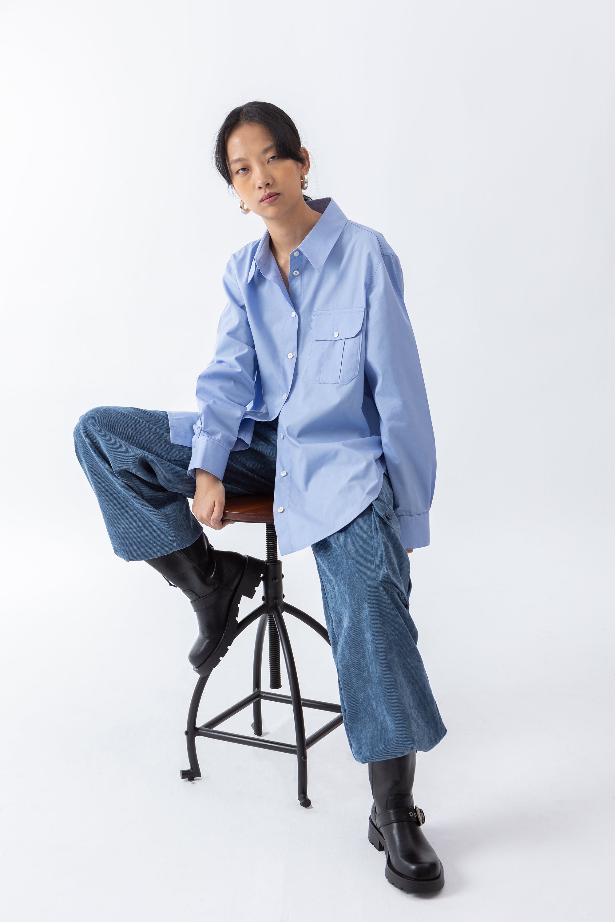 Boyfriend Material Blue Shirt