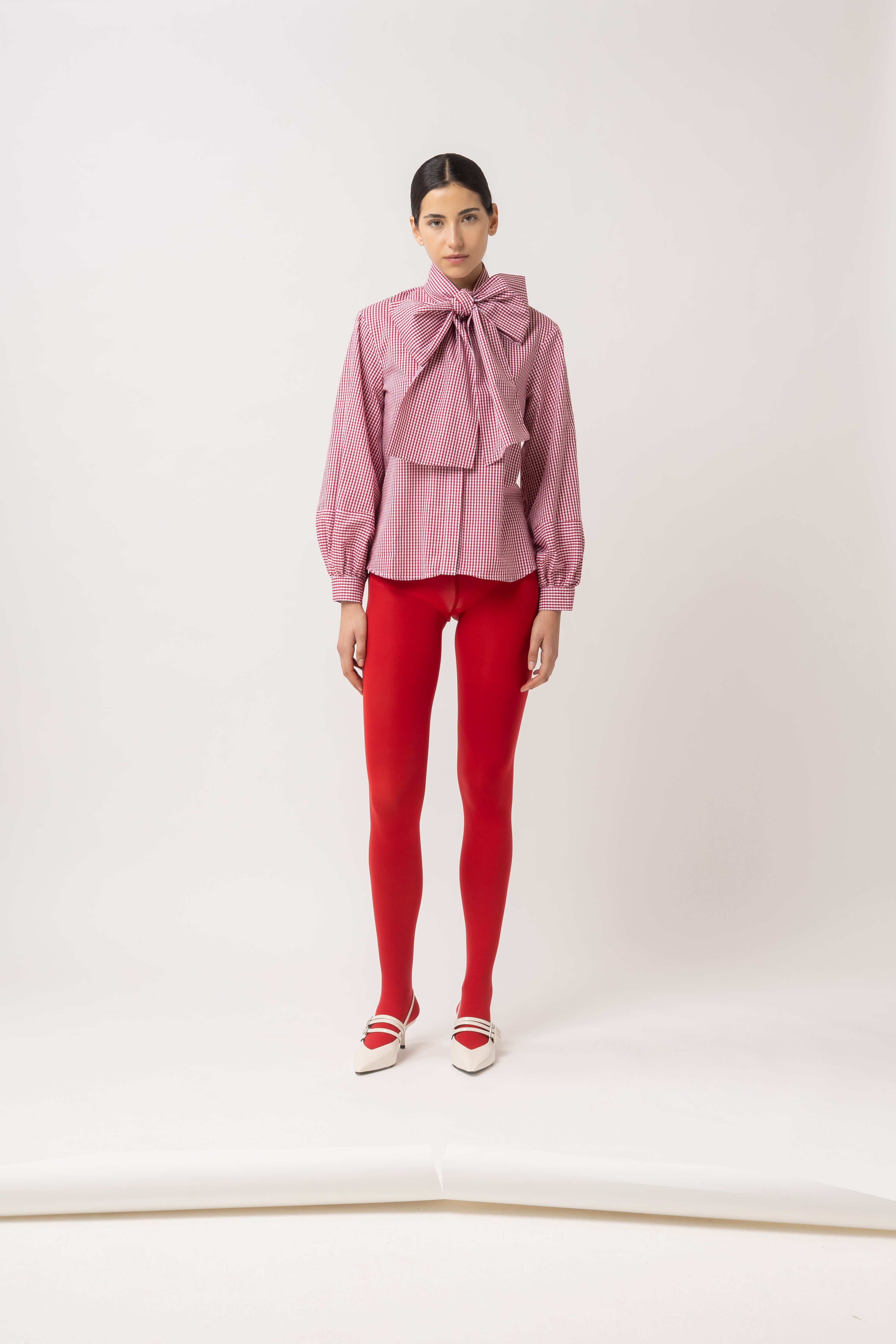 'Ruby Vichy Bow' Chemise