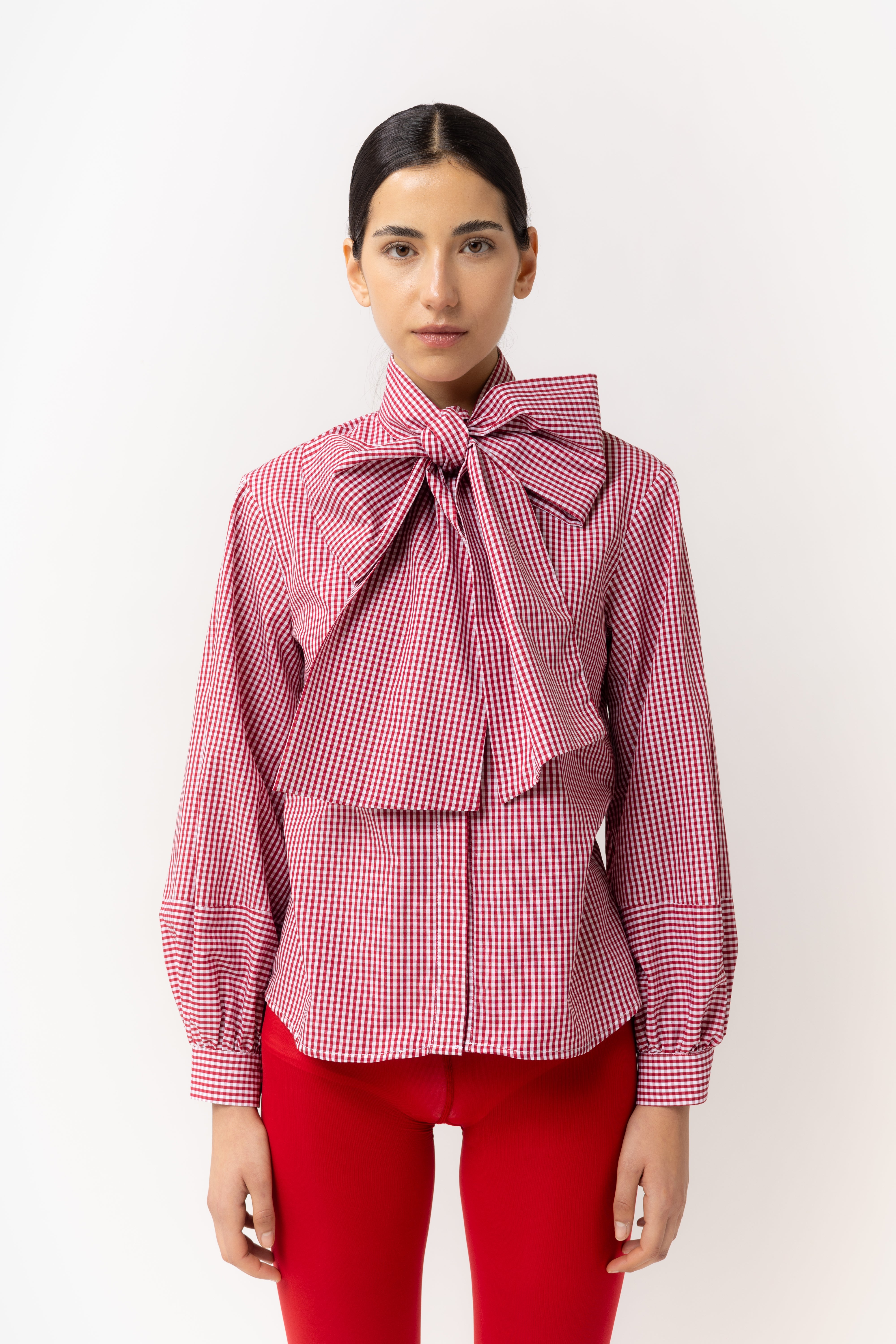 'Ruby Vichy Bow' Chemise