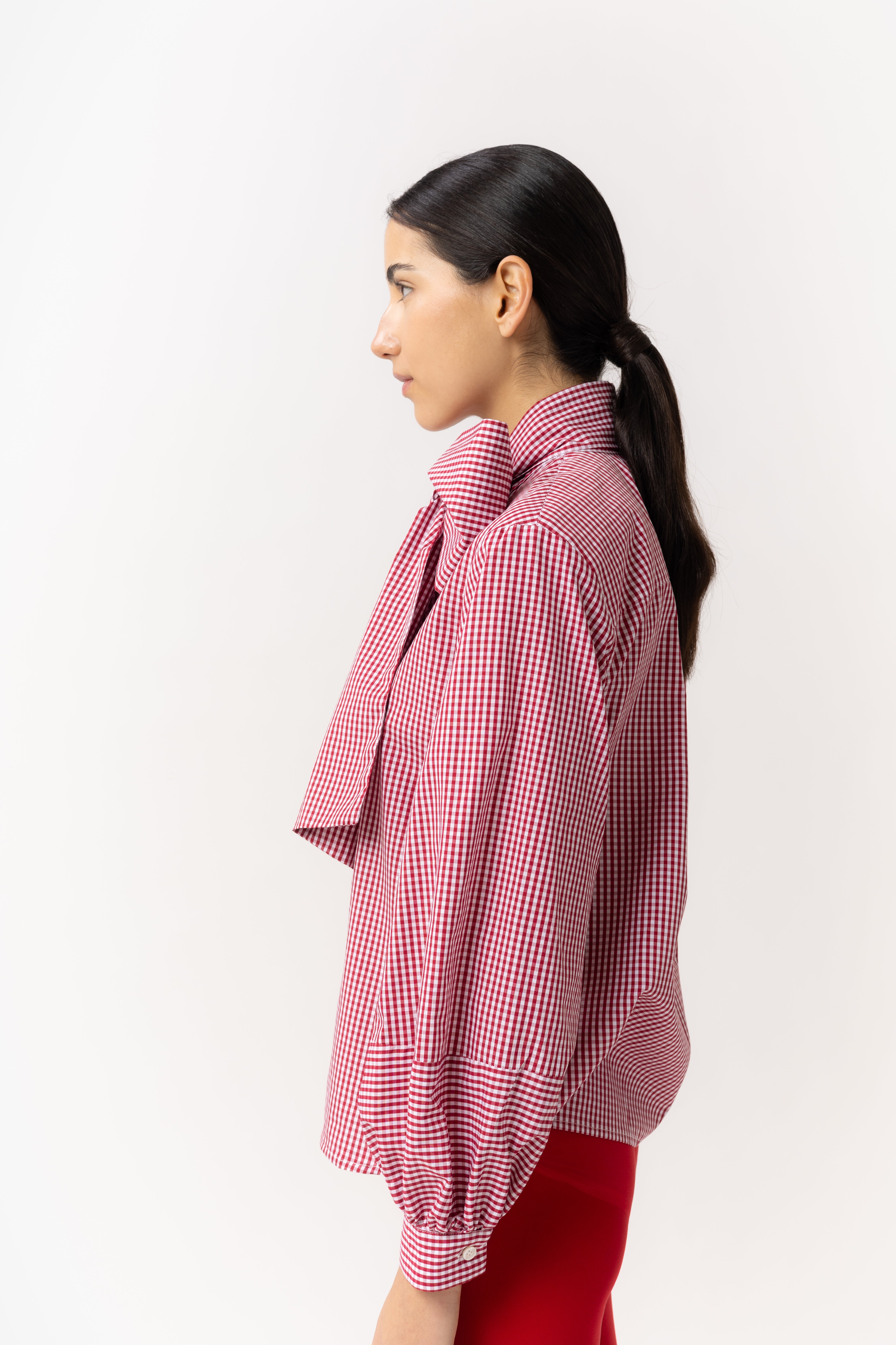 'Ruby Vichy Bow' Chemise