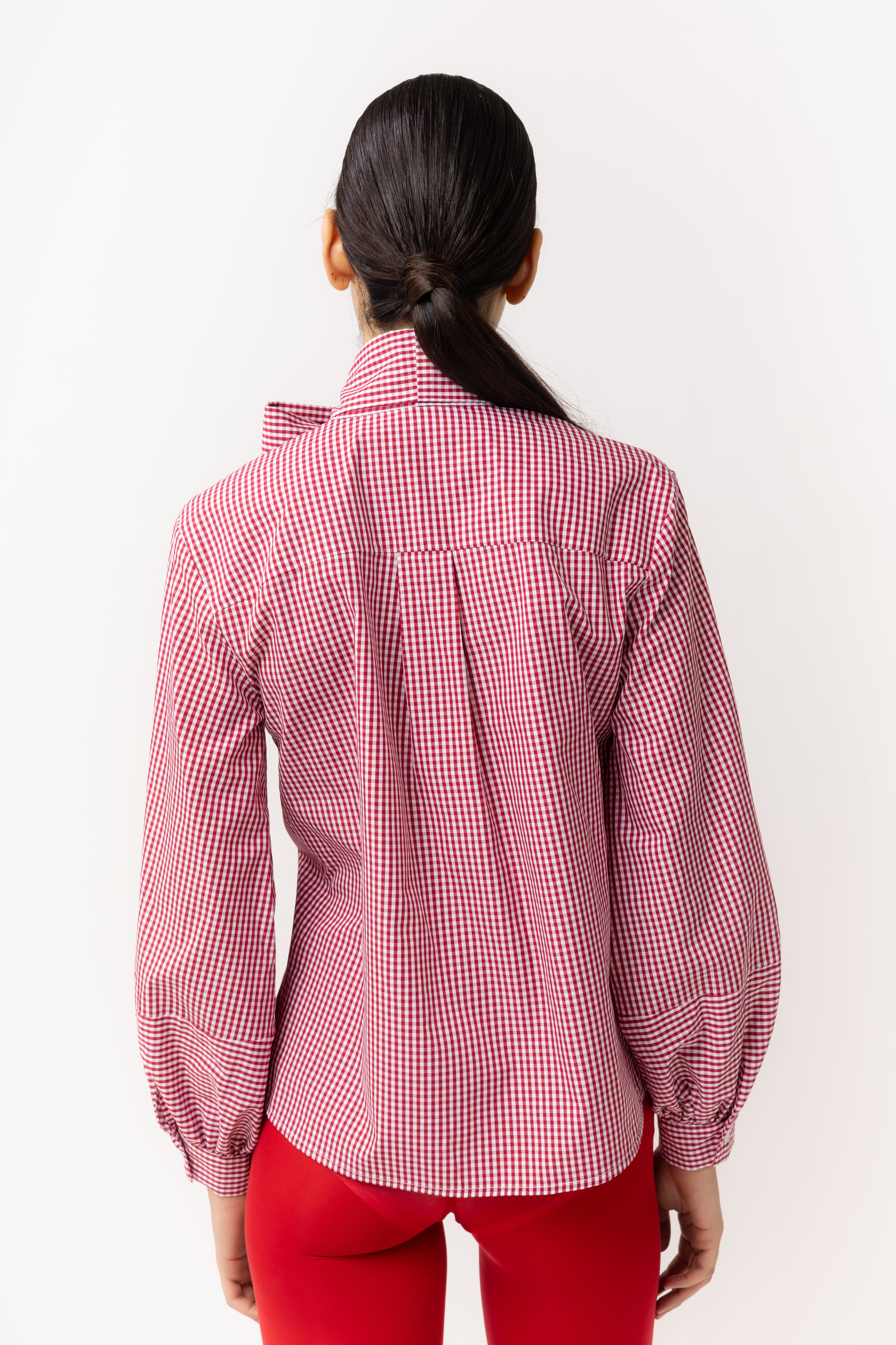 'Ruby Vichy Bow' Chemise
