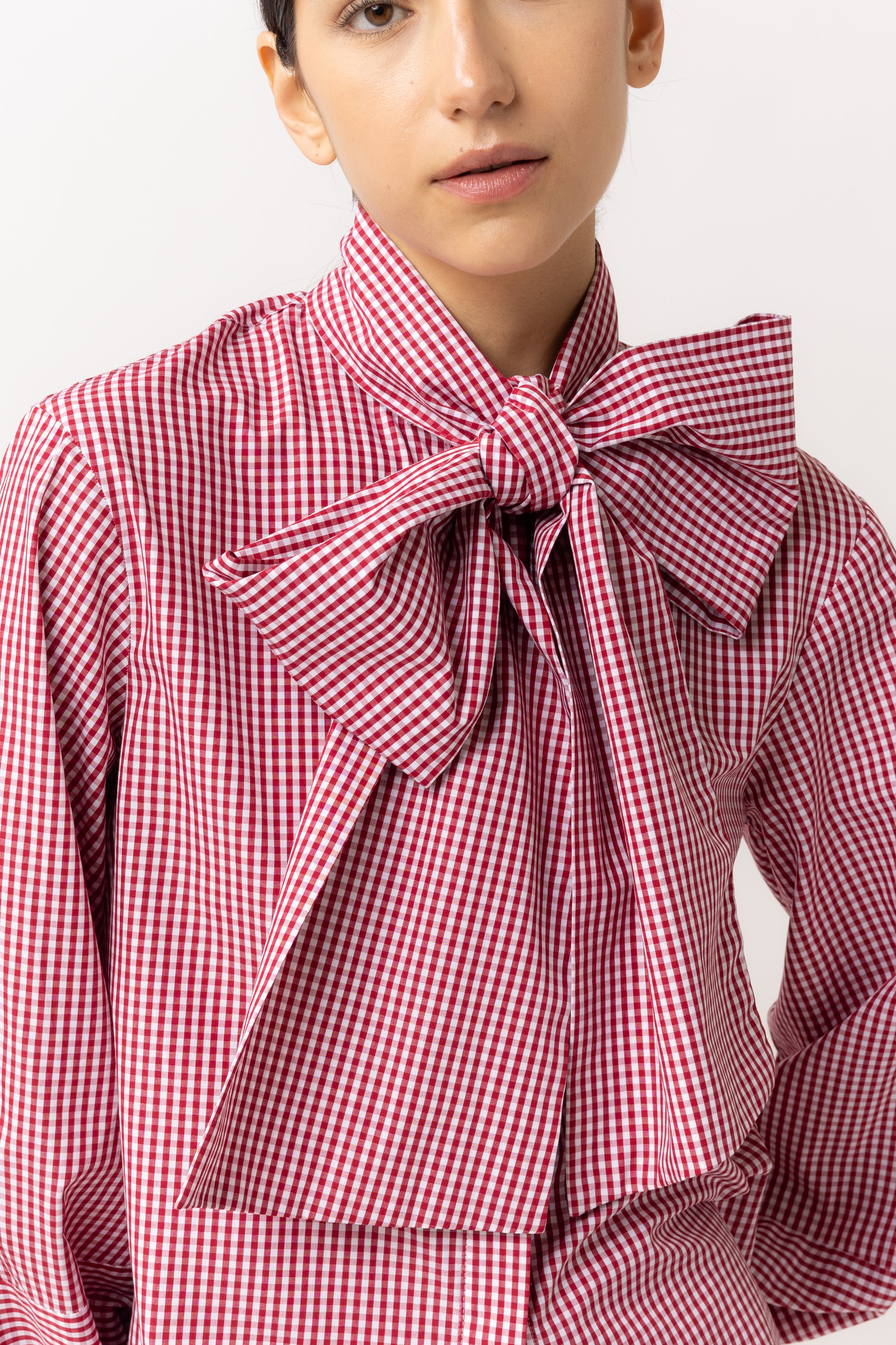 'Ruby Vichy Bow' Chemise