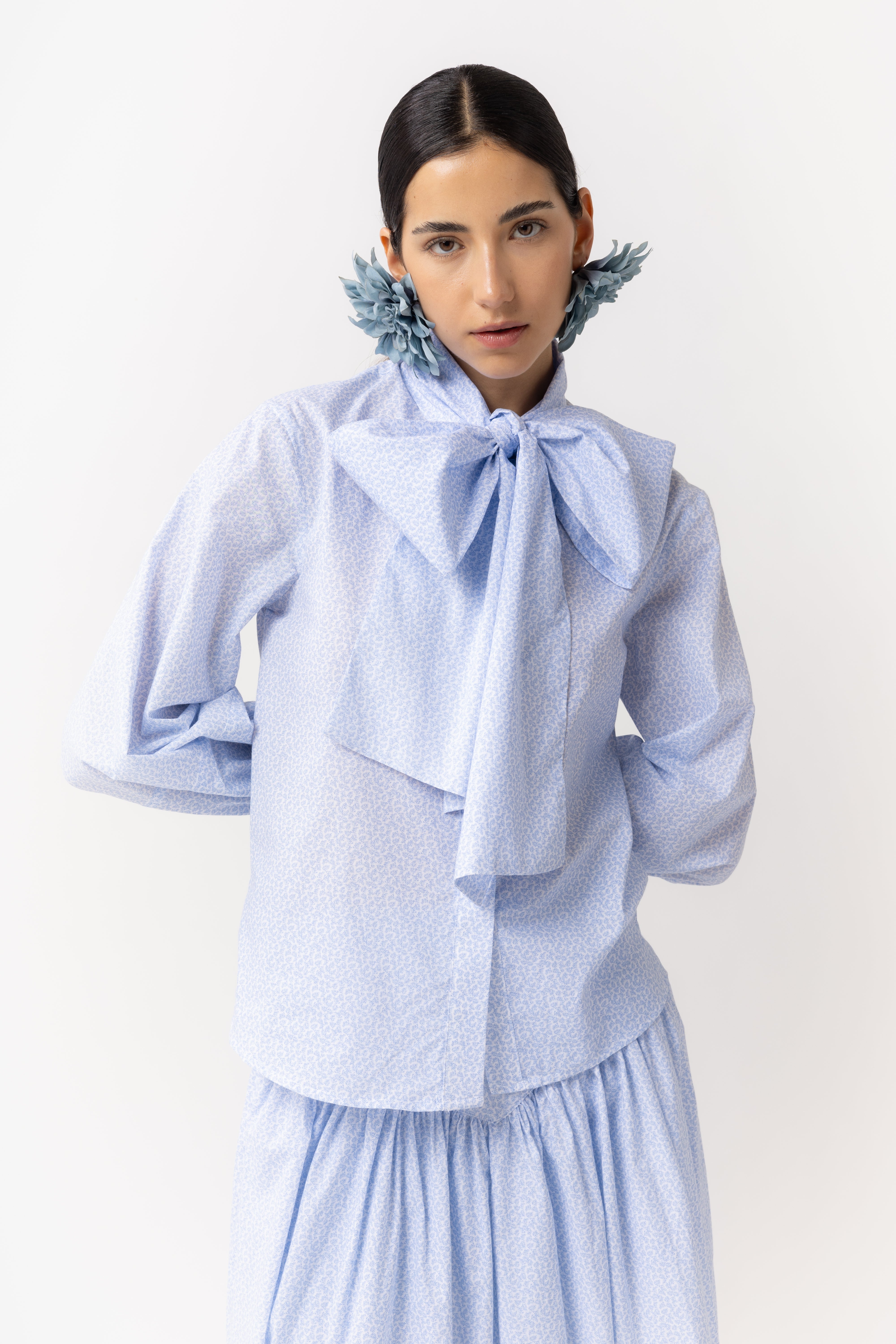 'Sapphire Bow' Chemise